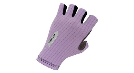 Q36.5 pinstripe short gloves purple l