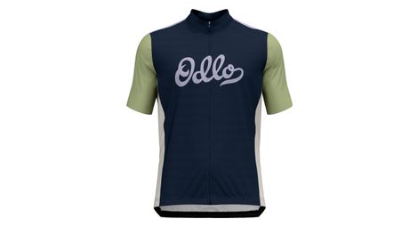 Maillot manches courtes odlo heritage essentials bleu marine/gris clair/multi