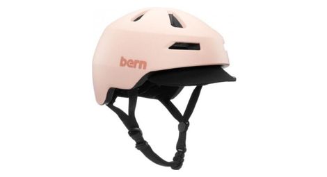 Casco bern brentwood 2.0 mat blush con visera