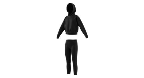 Chándal con capucha de forro polar suave adidas para niña