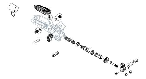 Sram internal part kit voor g2 / guide rsc / ultimate brake levers