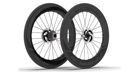 Paire de roues legend wheels 68p pro4 wave - 12x100 - 12x142mm - dt 240 exp - disc centerlock - shimano / sram