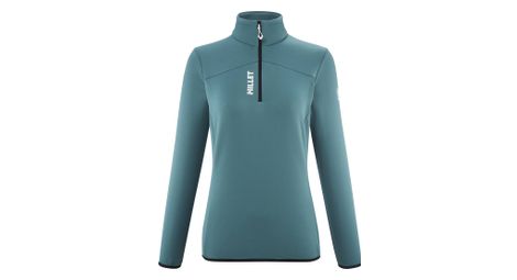 Forro polar millet seneca 1/2 zip verde para mujer
