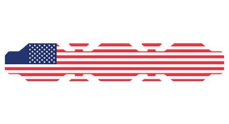 Autocollant drapeau etats-unis pour porte-bagages codex-u