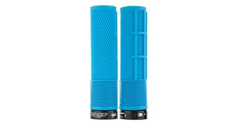 Manopole sottili senza flangia dmr deathgrip blu