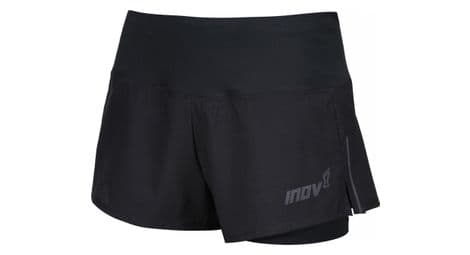 Pantalones cortos para mujer inov-8 trailfly ultra 2 en 1 negro