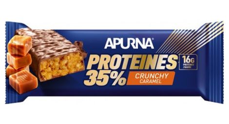 Barrette iperproteiche Apurna Crunchy 35% al caramello - 45 g