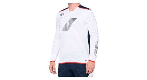 Donkerblauw / wit 100% r-core x limited edition long sleeve jersey
