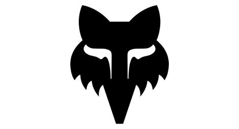 Stickers fox head die cut 17.8 cm noir