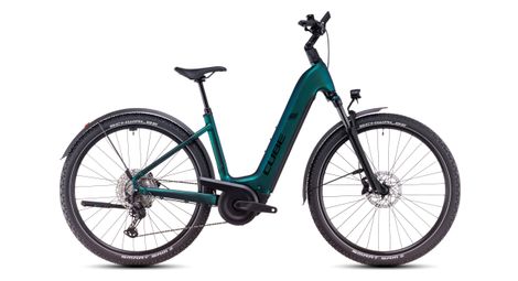 Vtc électrique cube nuride hybrid exc 800 allroad easy entry shimano deore/deore xt 12v 800 wh 29 vert goblin 2025