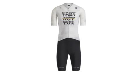 Mono de ciclismo para hombre sportful fast not fun negro/blanco