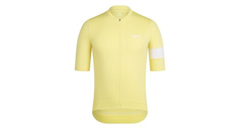 Rapha core jersey kurzarm trikot gelb/weiß herren