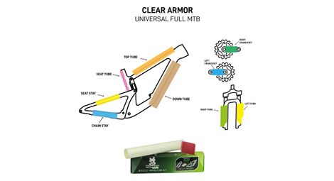 Film protection clear armor universal mtb gloss + fourche et manivelles