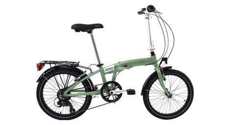 Bicicleta plegable bicyklet oscarshimano tourney 6s 20'' madera verde 2022