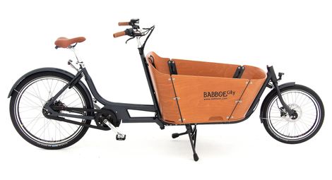 Velo cargo electrique babboe city mountain enviolo nuvinci 500 wh 20 26 gris anthracite marron 2023