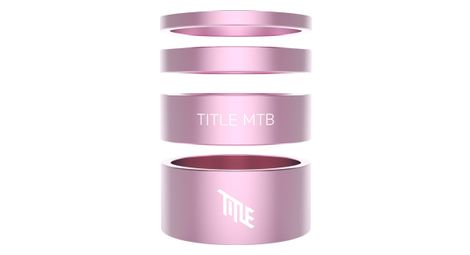 Kit de espaciadores de dirección de aluminio Title 1 1/8″ Rosa