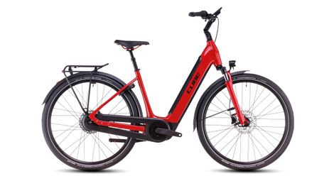 Cube supreme hybrid comfort pro 625 easy entry bicicletta elettrica da città enviolo city 625 wh 700 mm rosso fuoco 2025