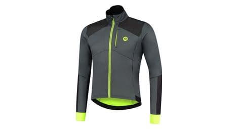 Veste velo hiver rogelli hi vis - homme - gris/fluor/réfléchissant