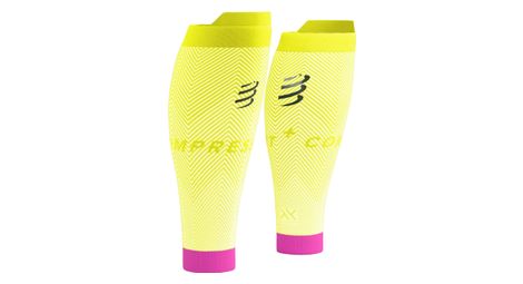 Manchons de compression compressport r2 oxygen jaune / rose