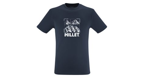 Camiseta azul millet chamonix logo para hombre