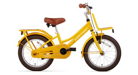 Velo enfant supersuper cooper bamboo 16 pouces jaune