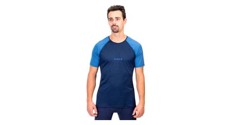 Maillot manches courtes ayaq biafo merinos blue slate bleu