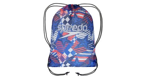 Speedo bedrukte mesh bag blauw / rood