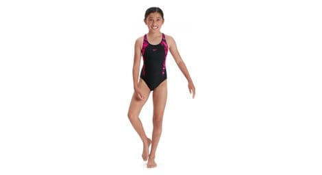 Maillot de bain 1 piece enfant speedo splice muscleback noir rose