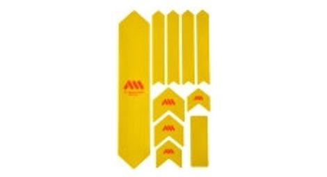 Kit protection de cadre all mountain style honey comb xl 10 pcs jaune orange