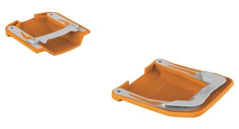 Par de antisnow para crampones petzl irvis delanteros traseros naranja