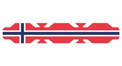 Autocollant drapeau norvége pour porte-bagages codex-u