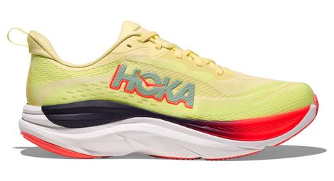 hoka skyflow running shoes yellow red men s