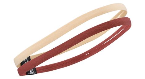Bandeaux x2 salomon cross hairways bands beige rouge femme
