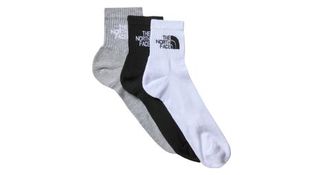 Chaussettes courtes unisexe the north face multi sport gris/blanc/noir (3 paires)