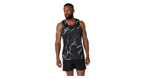 Canotta asics road all over print nero uomo