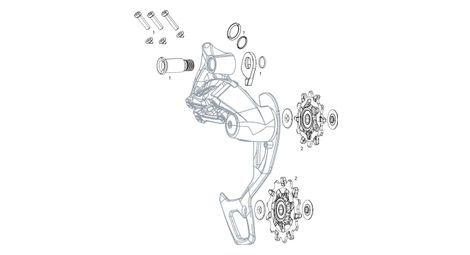 Kit visserie pour dérailleur arrière sram gx 2x11 vitesses