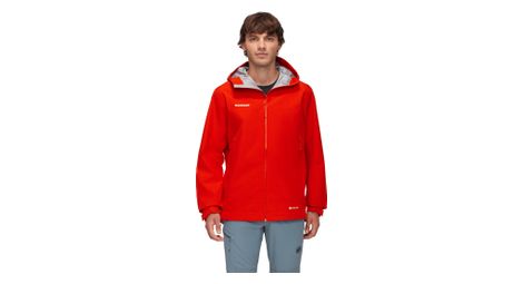 Veste imperméable mammut crater light hooded rouge homme