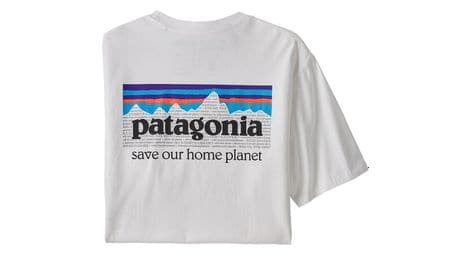 T shirt patagonia p 6 mission organic blanc homme