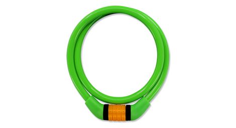 Antivol pour velo vert de crazy safety pour enfants avec un systeme de code leger colore et facile a