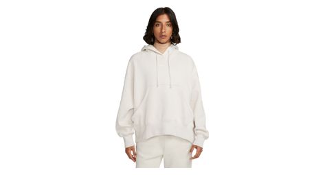 Sweat a capuche femme nike sportswear phoenix fleece blanc