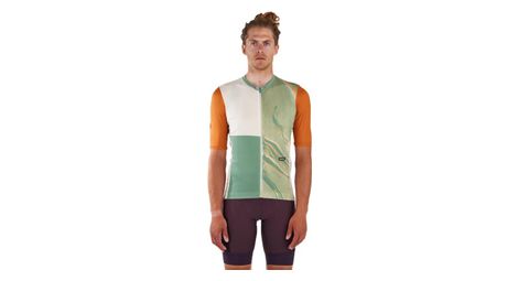 Maillot manches courtes santini sand orange vert