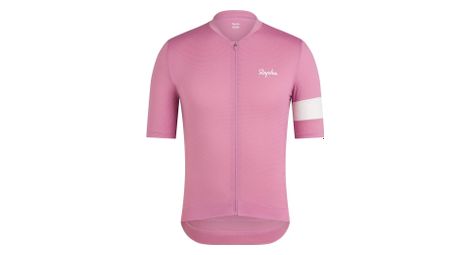 Maillot Manches Courtes Rapha Core Lightweight Rose/Blanc Homme