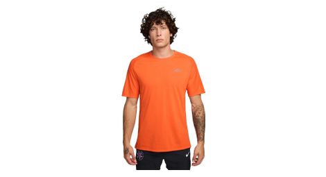 Maillot de manga corta nike dri-fit adv solar chase naranja hombre