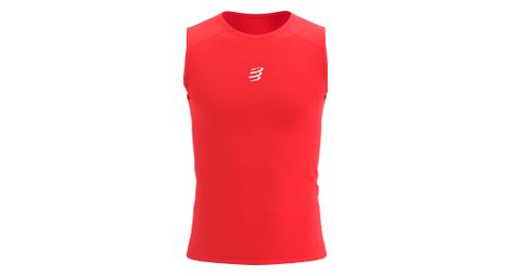Camiseta de tirantes compressport trail racing roja hombre