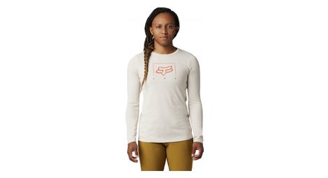 Maillot de manga larga para mujer fox ranger dr mid blanco