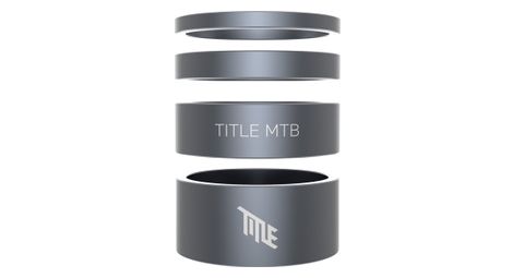 Kit de espaciadores para juego de dirección de aluminio Title 1 1/8″ Gris