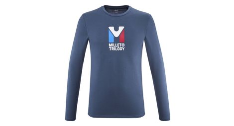 T-shirt manches longues millet chamonix trilogy bleu