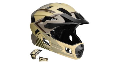 Casque vélo intégral pour enfants 6-12 | sable | crazy safety | en1078 certifié