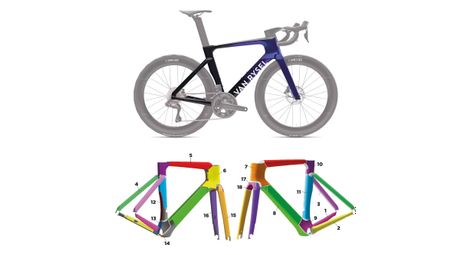 Kit de montaje y protección del cuadro a medida Slicy Integral para Van Rysel RCR-F brillante