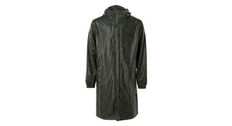 Las lluvias de cola de pescado parka aceite camo verde